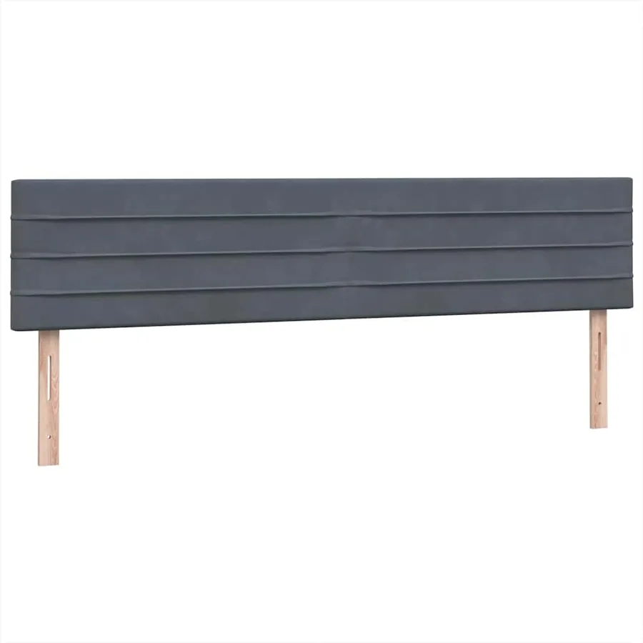 Sommier à lattes de lit et matelas gris foncé 200x220cm velours - 7