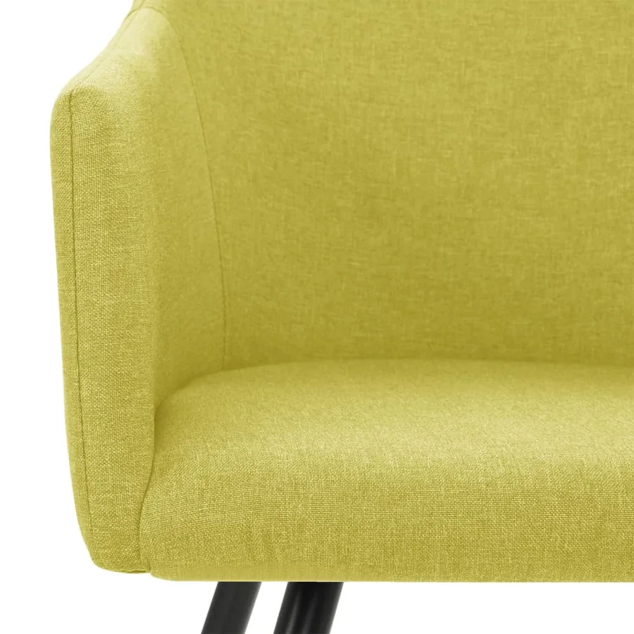 Chaises à manger lot de 2 vert tissu - 5