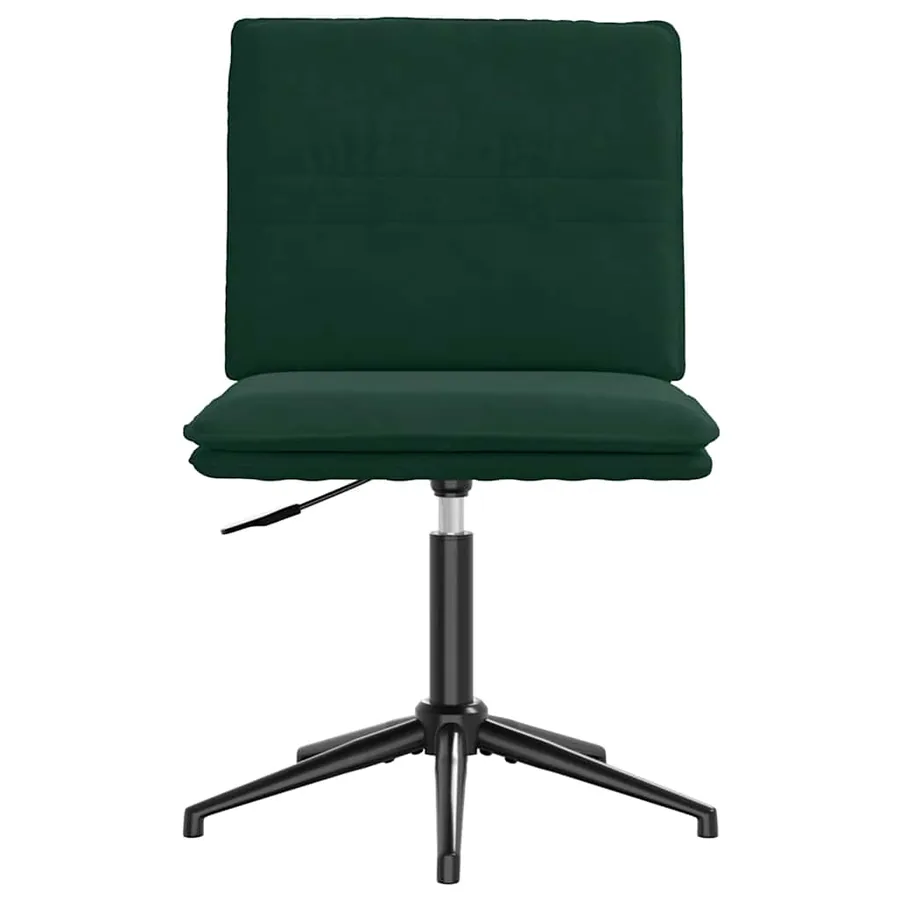 Chaises à manger lot de 2 Vert foncé Velours - 4