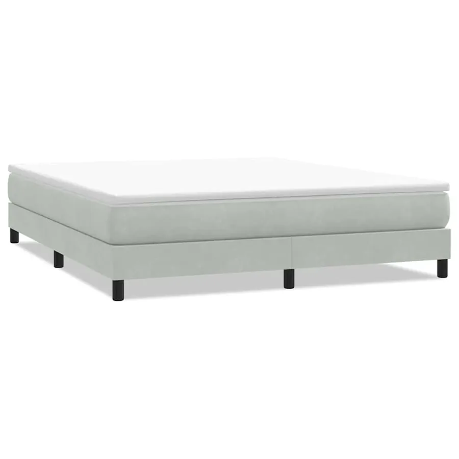 Sommier à lattes de lit sans matelas gris clair 180x220 cm - 2