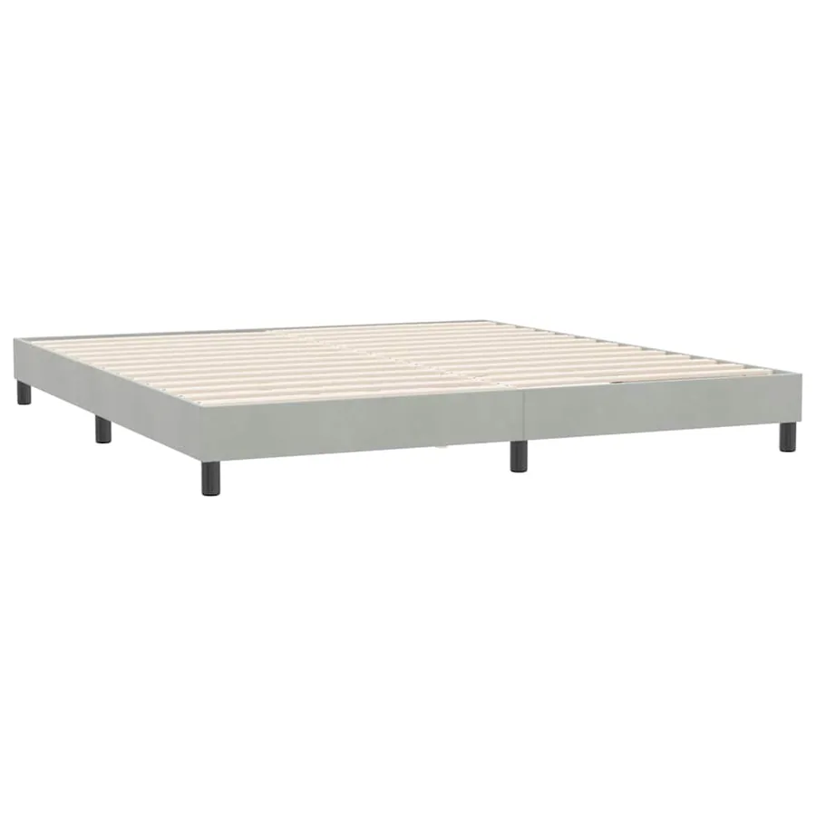 Sommier à lattes de lit sans matelas gris clair 180x220 cm - 7