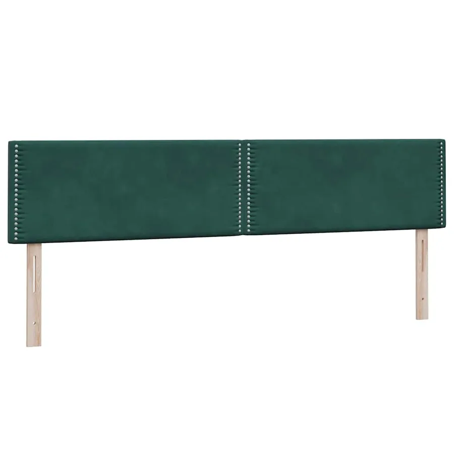 Sommier à lattes de lit et matelas vert foncé 180x220cm velours - 6