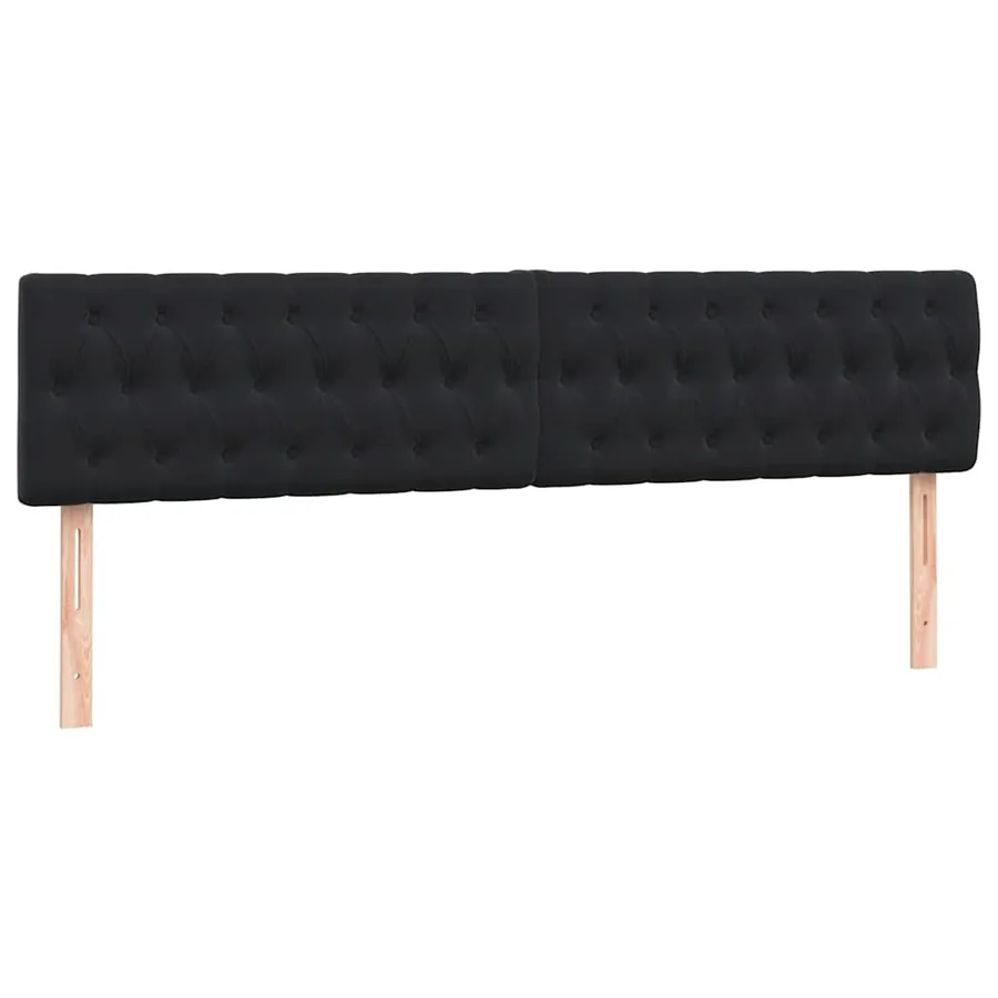 Sommier à lattes de lit avec matelas noir 200x220 cm velours - 8