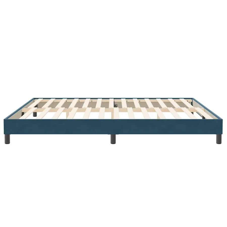 Cadre de lit sans matelas bleu foncé 200x220 cm velours - 6
