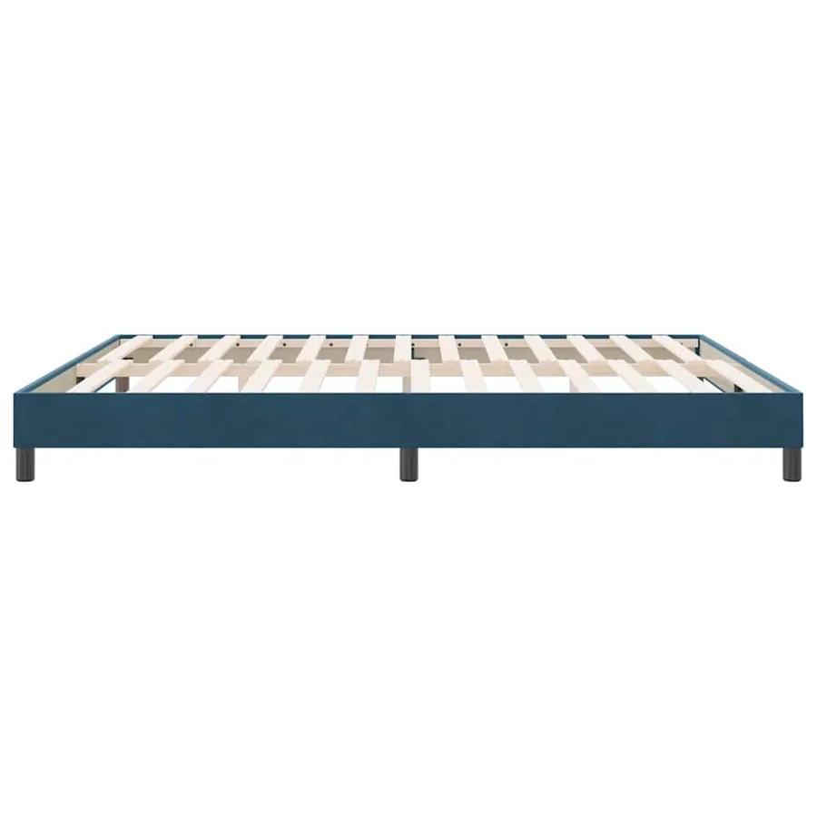 Cadre de lit sans matelas bleu foncé 180x220 cm velours - 6