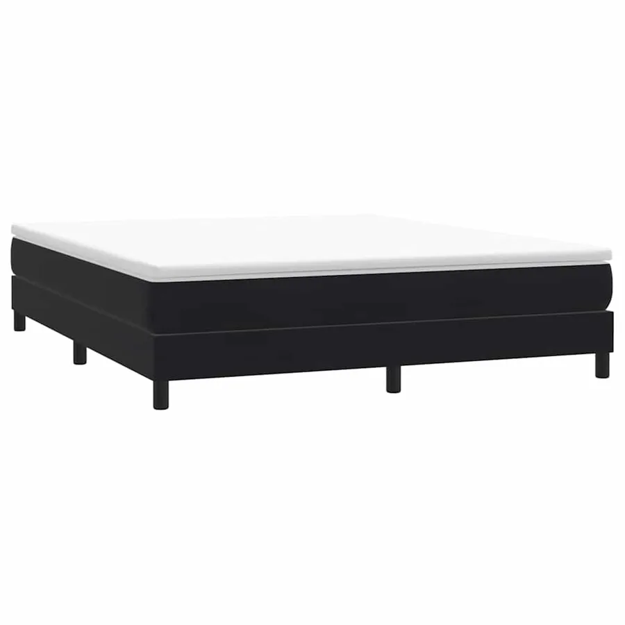 Sommier à lattes de lit sans matelas noir 180x220 cm velours - 3