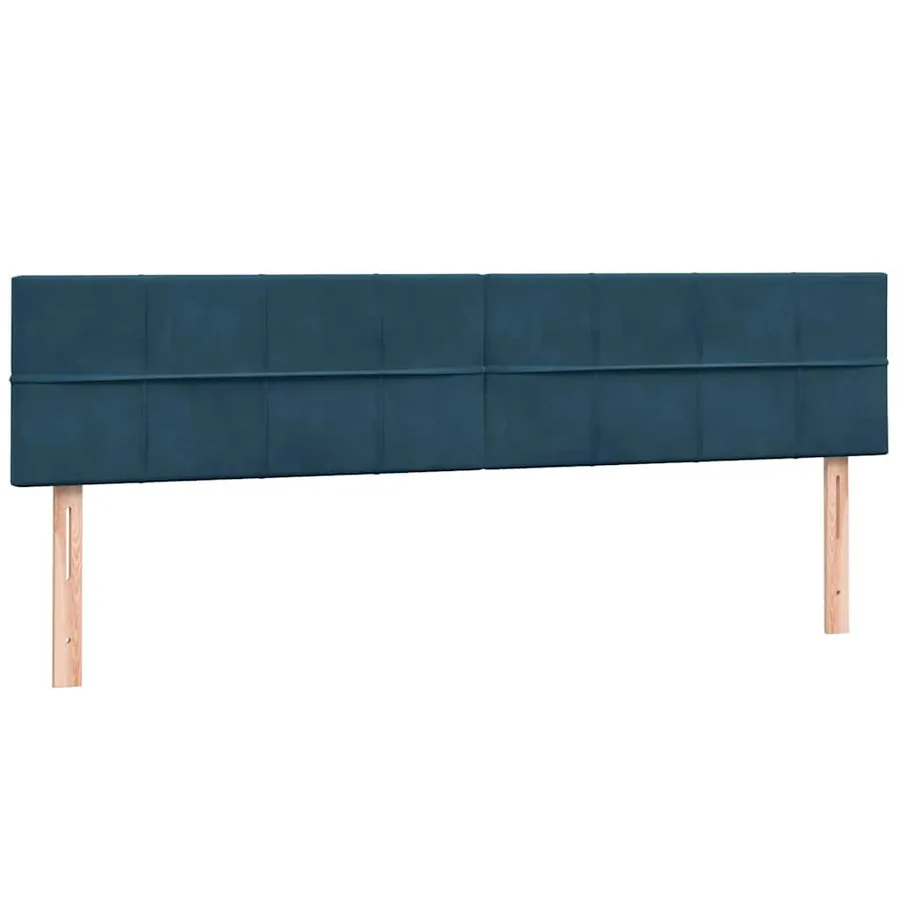 Sommier à lattes de lit et matelas bleu foncé 200x220cm velours - 7
