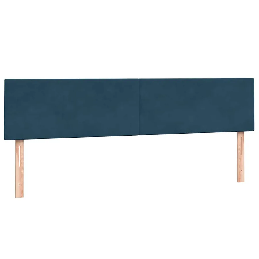 Sommier à lattes de lit et matelas bleu foncé 180x220cm velours - 7