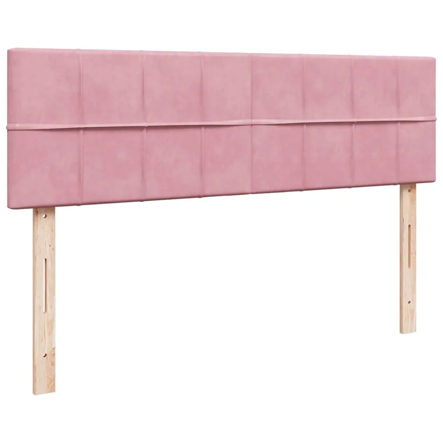 Cadre de lit ottoman avec matelas rose 160x200 cm velours - 8
