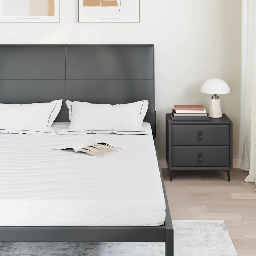 Matelas Blanc 160 x 200 cm Tissu jacquard - 3