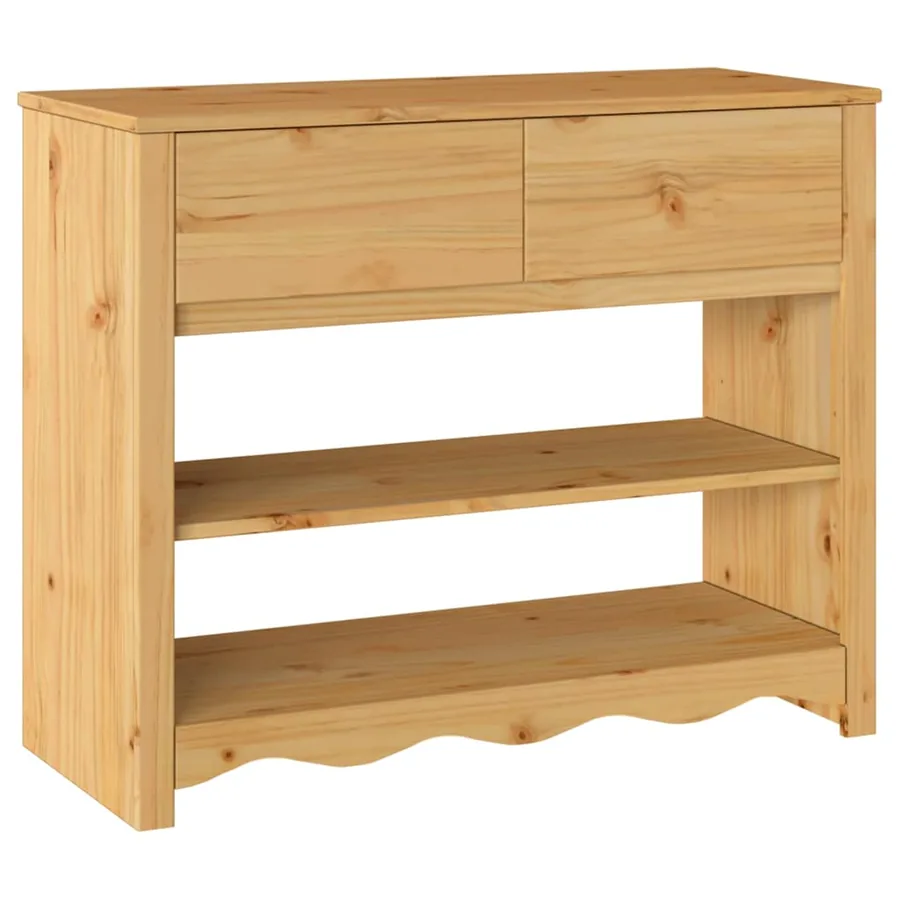 Table console avec tiroir Drammen Chêne 89,5 x 37 x 73 cm - 2