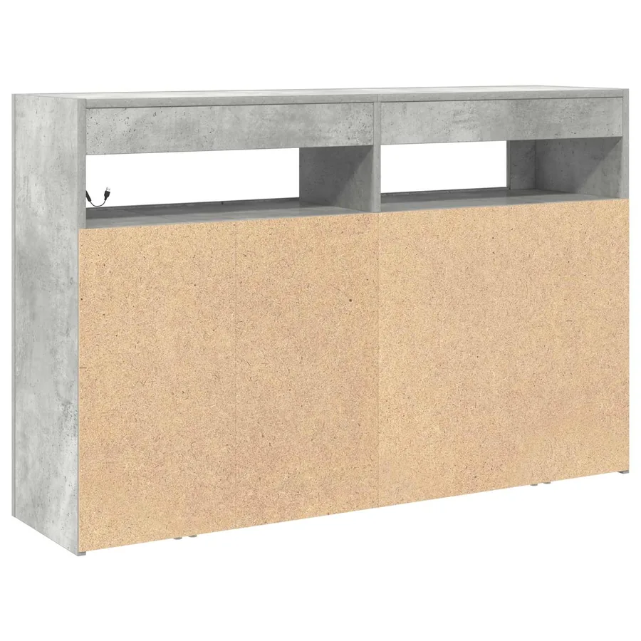Buffet Gris béton 116 x 30 x 75 cm Bois d'ingénierie - 9