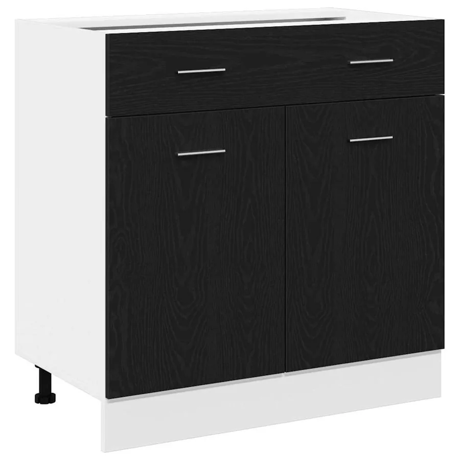 Armoire suspendue avec tiroir Chêne noir 80 x 31 x 81,5 cm - 2