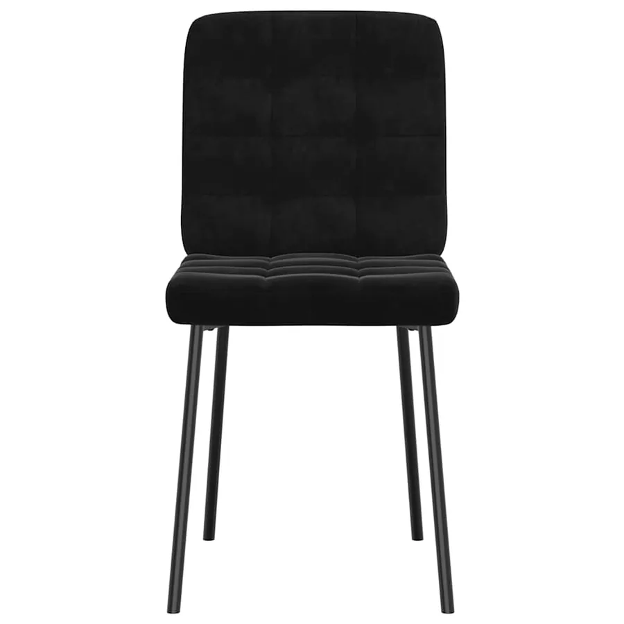 Chaises à manger lot de 2 Noir Velours - 4