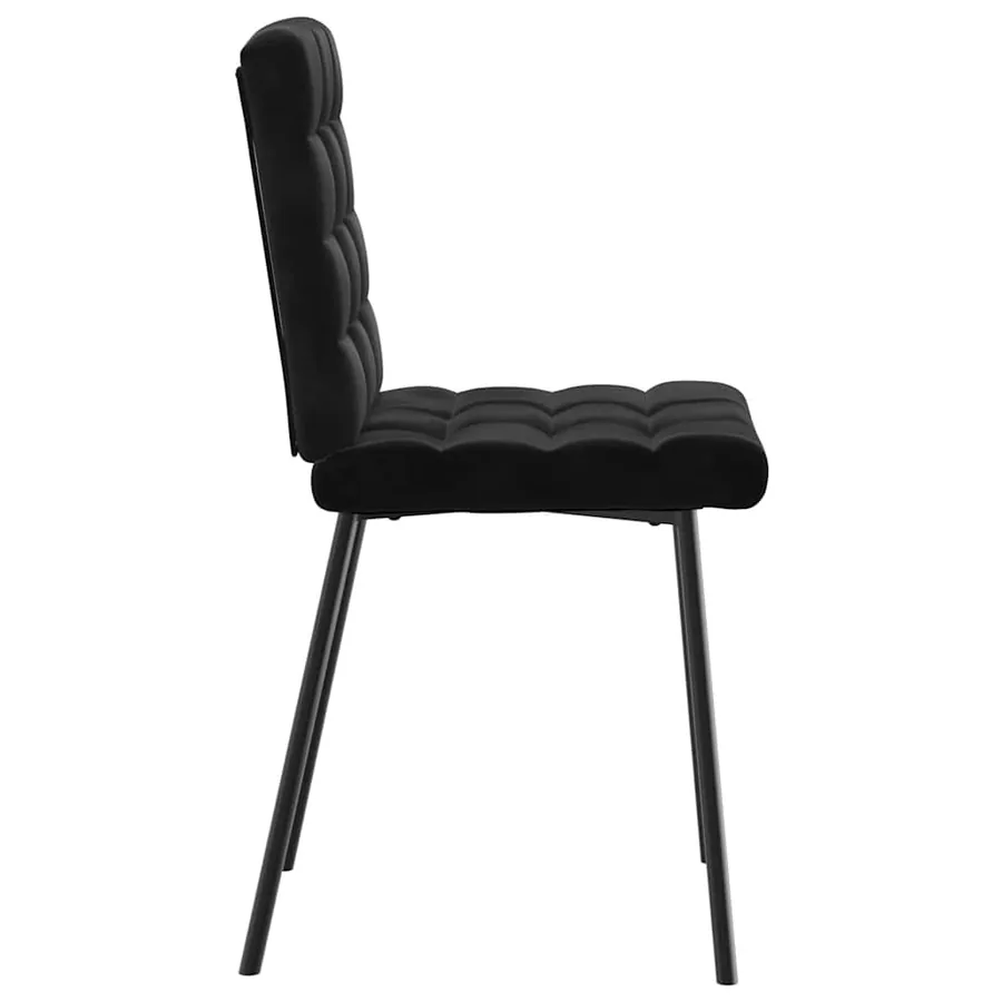 Chaises à manger lot de 2 Noir Velours - 5