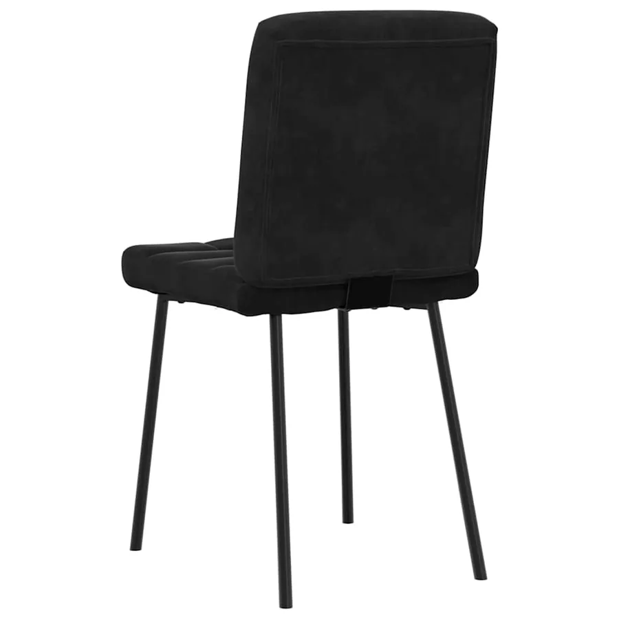 Chaises à manger lot de 2 Noir Velours - 6