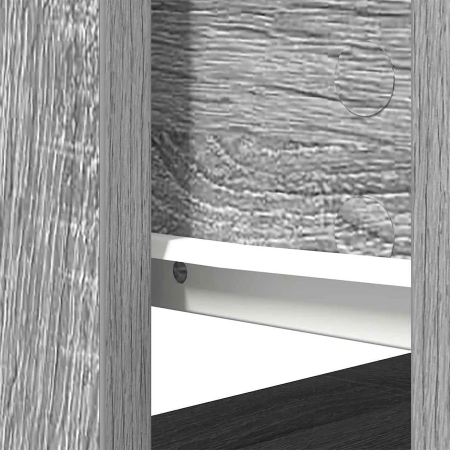 Table console avec tiroirs sonoma gris 85,5x38,5x74,5 cm - 10