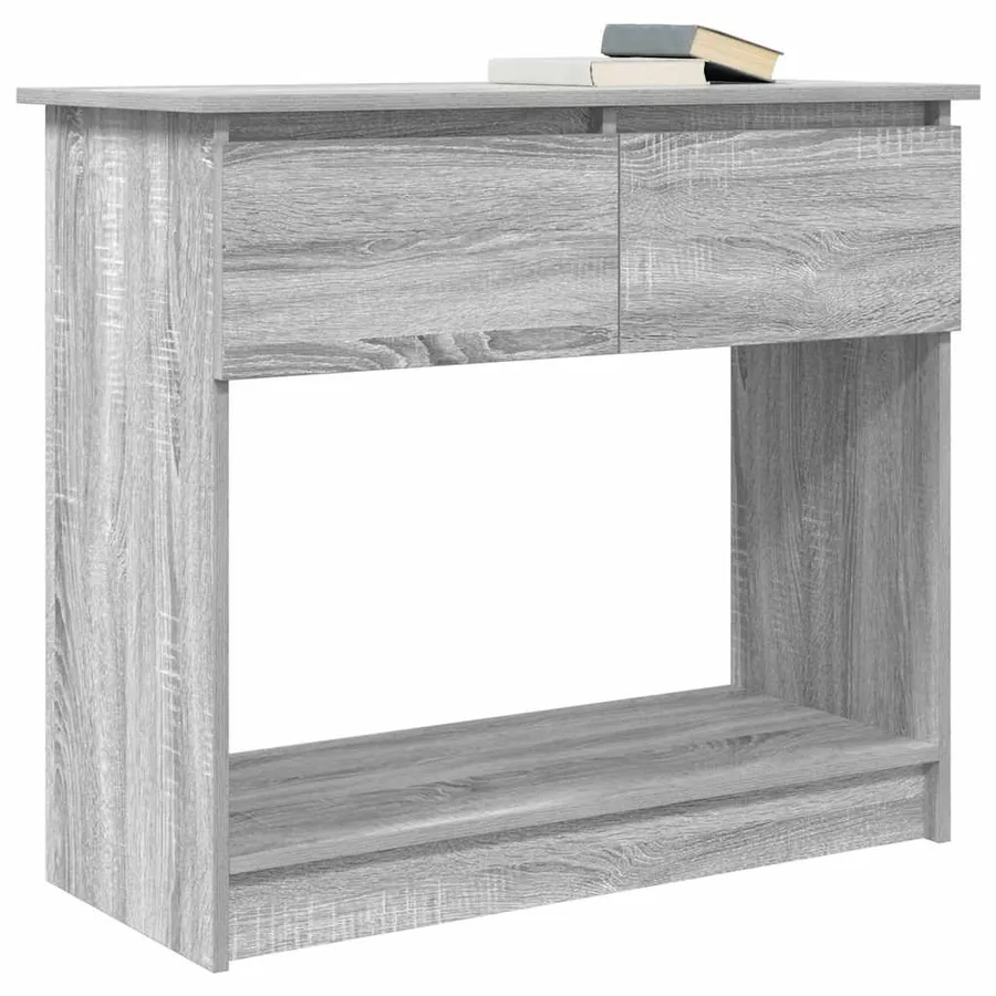 Table console avec tiroirs sonoma gris 85,5x38,5x74,5 cm - 4