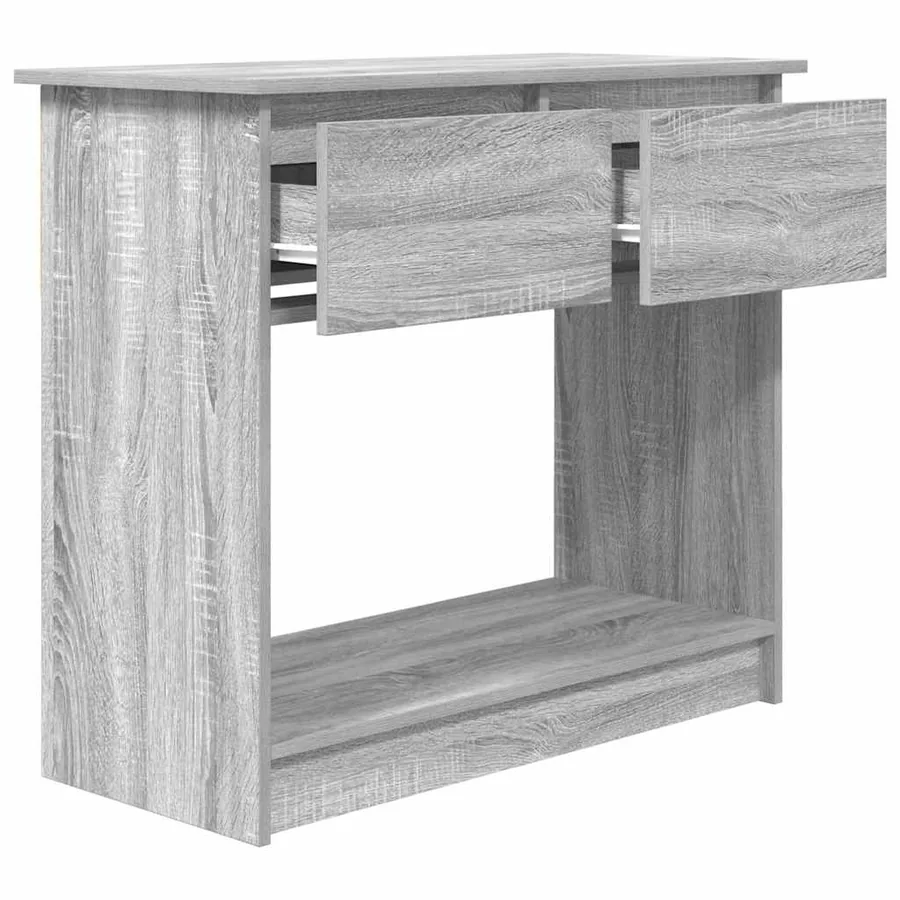 Table console avec tiroirs sonoma gris 85,5x38,5x74,5 cm - 5