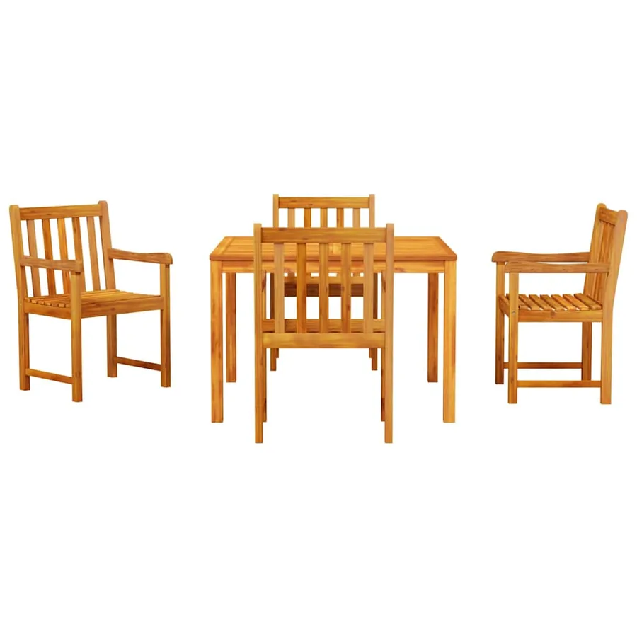 Ensemble de salle à manger pour jardin 5 pcs Marron - 7