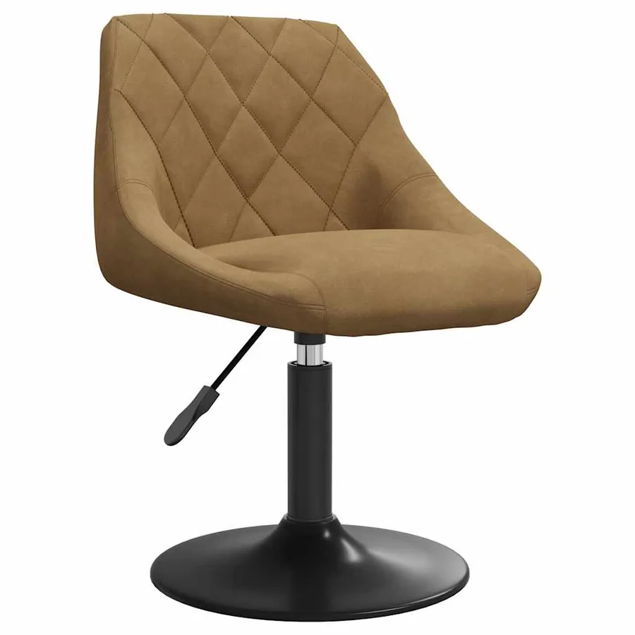 Chaise de salle à manger Marron Velours - 2