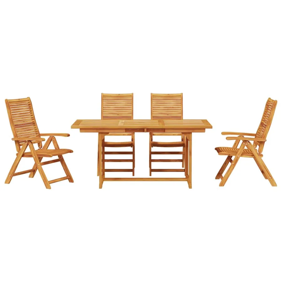 Ensemble de salle à manger pour jardin 5 pcs Marron - 7