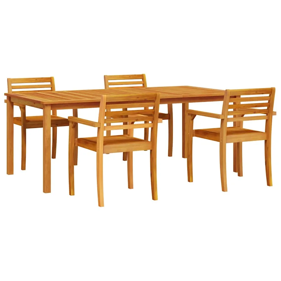 Ensemble de salle à manger pour jardin 7 pcs Marron - 2