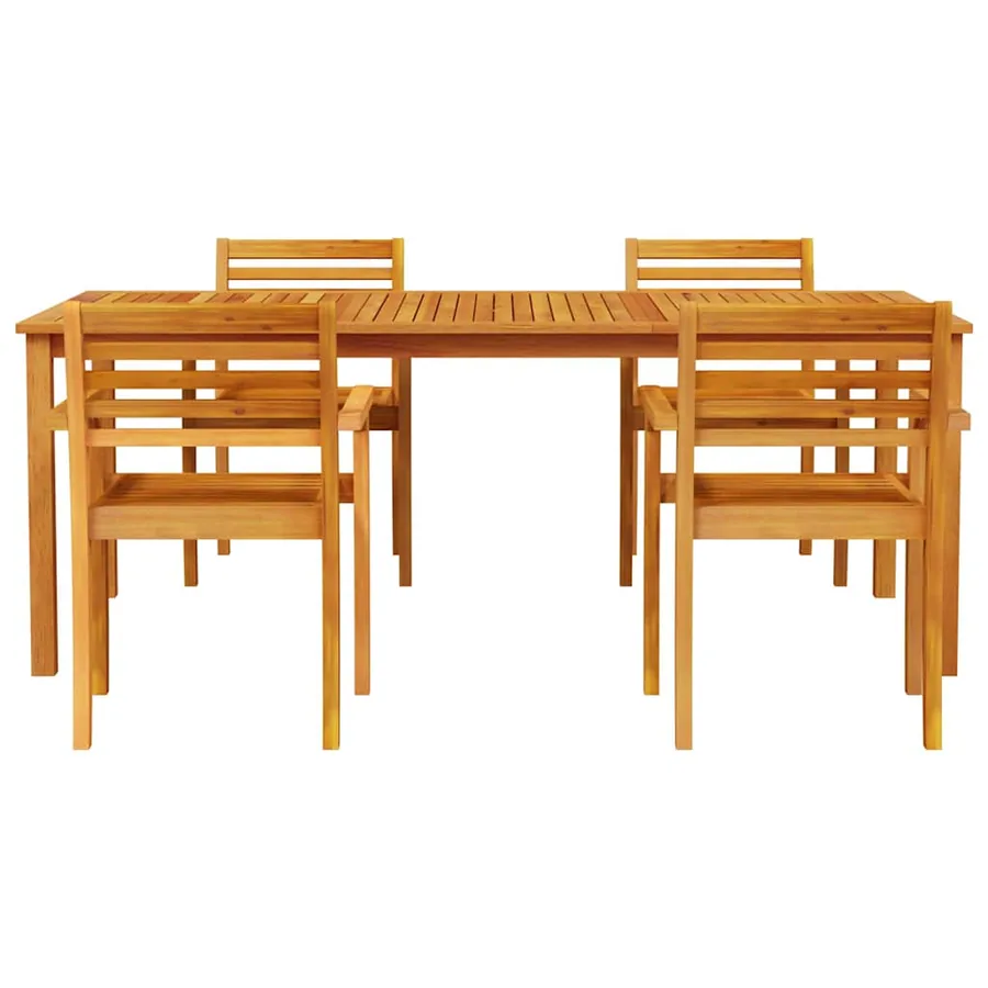 Ensemble de salle à manger pour jardin 7 pcs Marron - 7