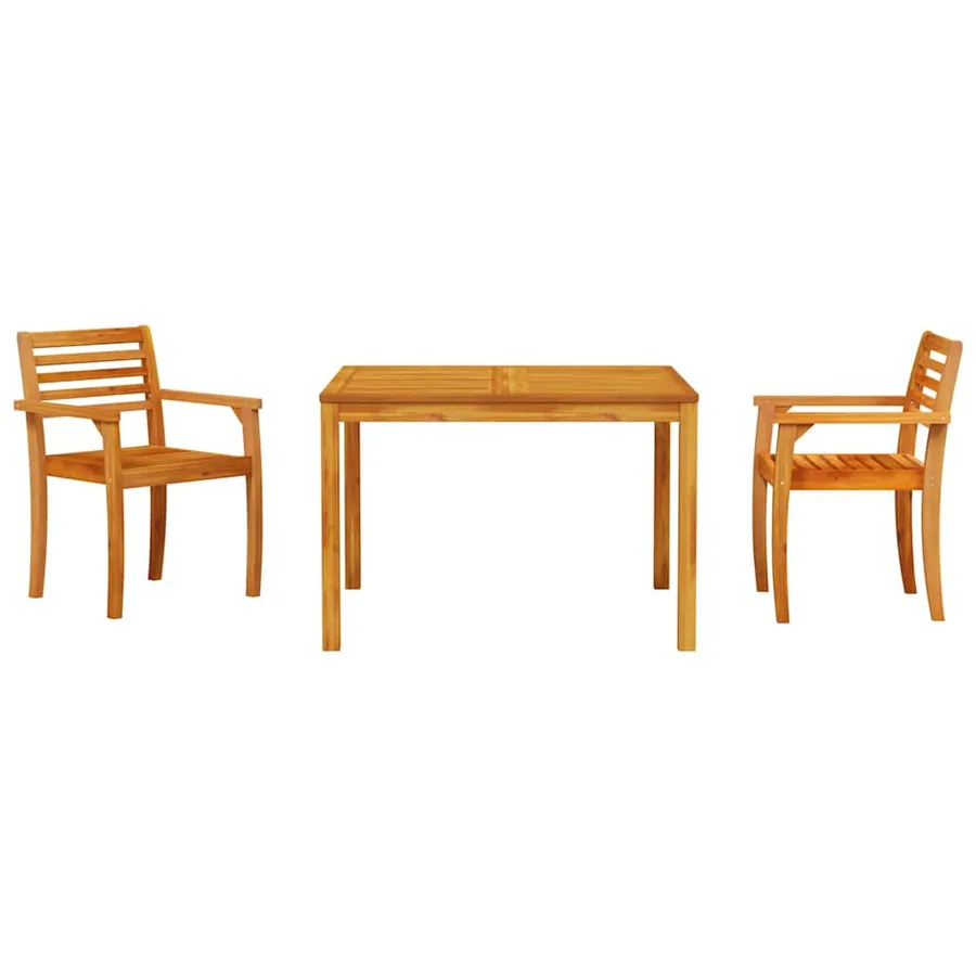 Ensemble de salle à manger pour jardin 3 pcs Marron - 4
