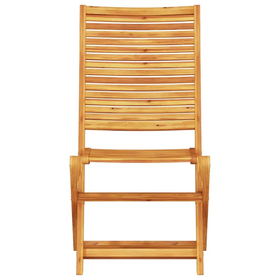 Ensemble bistro pliant 3 pcs Marron Bois d'Acacia Massif - 9