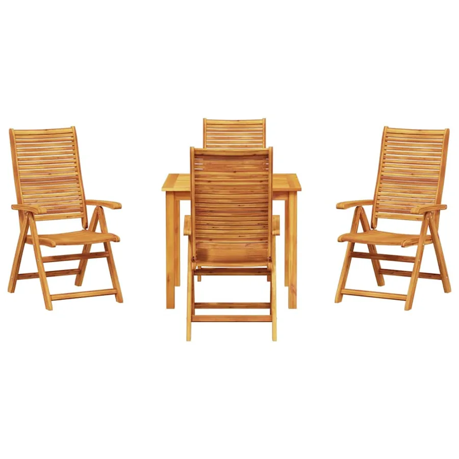 Ensemble de salle à manger pour jardin 5 pcs Marron - 7