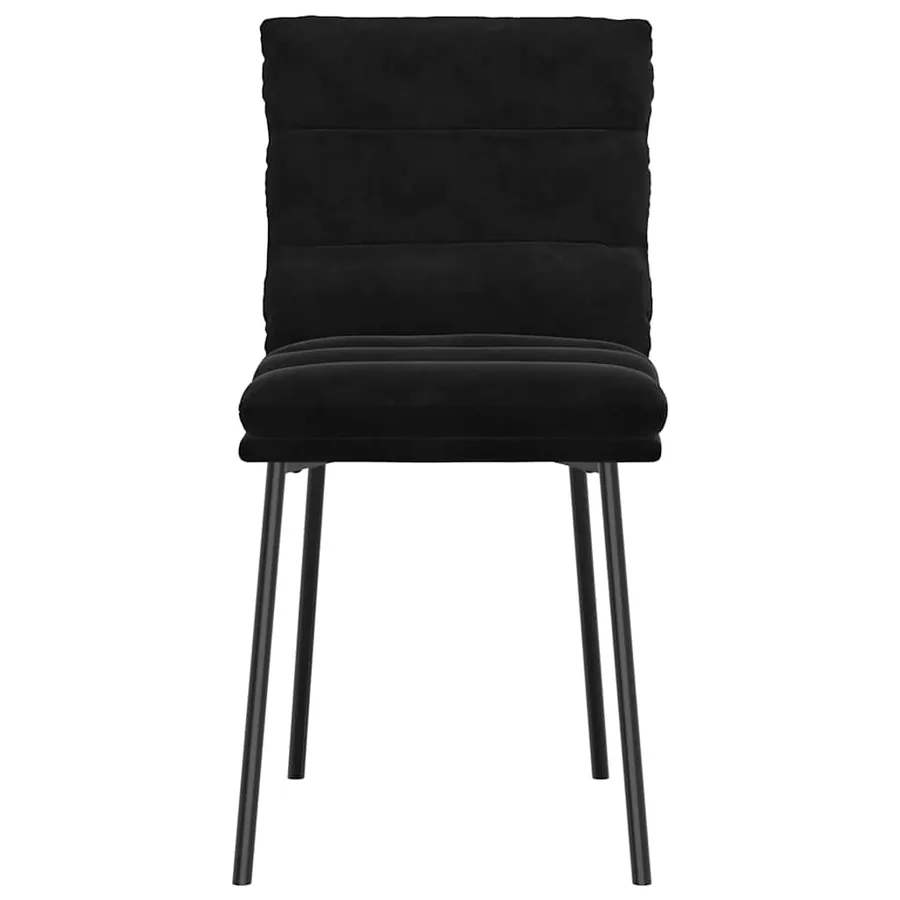 Chaises à manger lot de 4 Noir Velours - 4