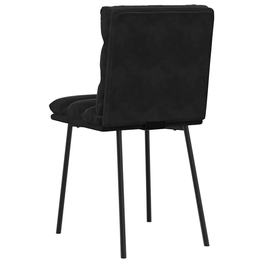 Chaises à manger lot de 4 Noir Velours - 6