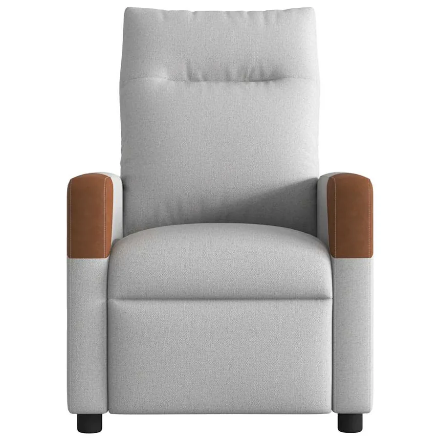 Fauteuil inclinable électrique gris nuage tissu - 5