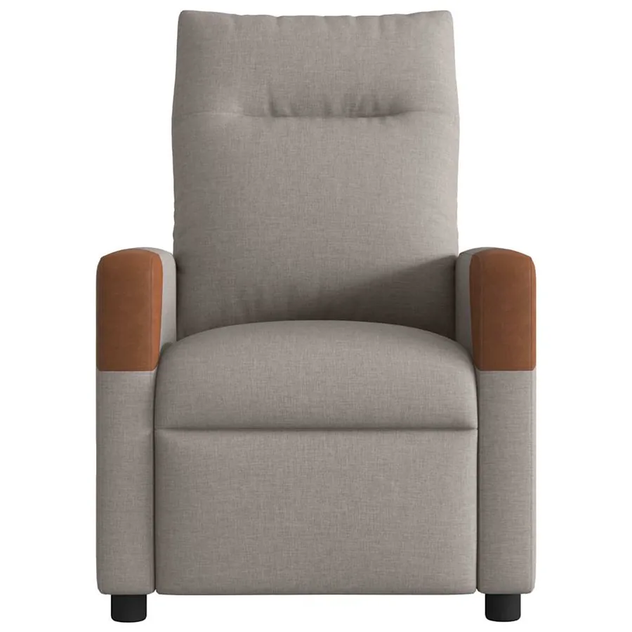 Fauteuil de massage inclinable électrique Taupe Tissu - 5