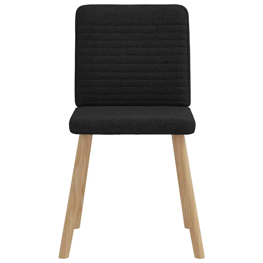 Chaises à manger lot de 4 noir tissu - 4