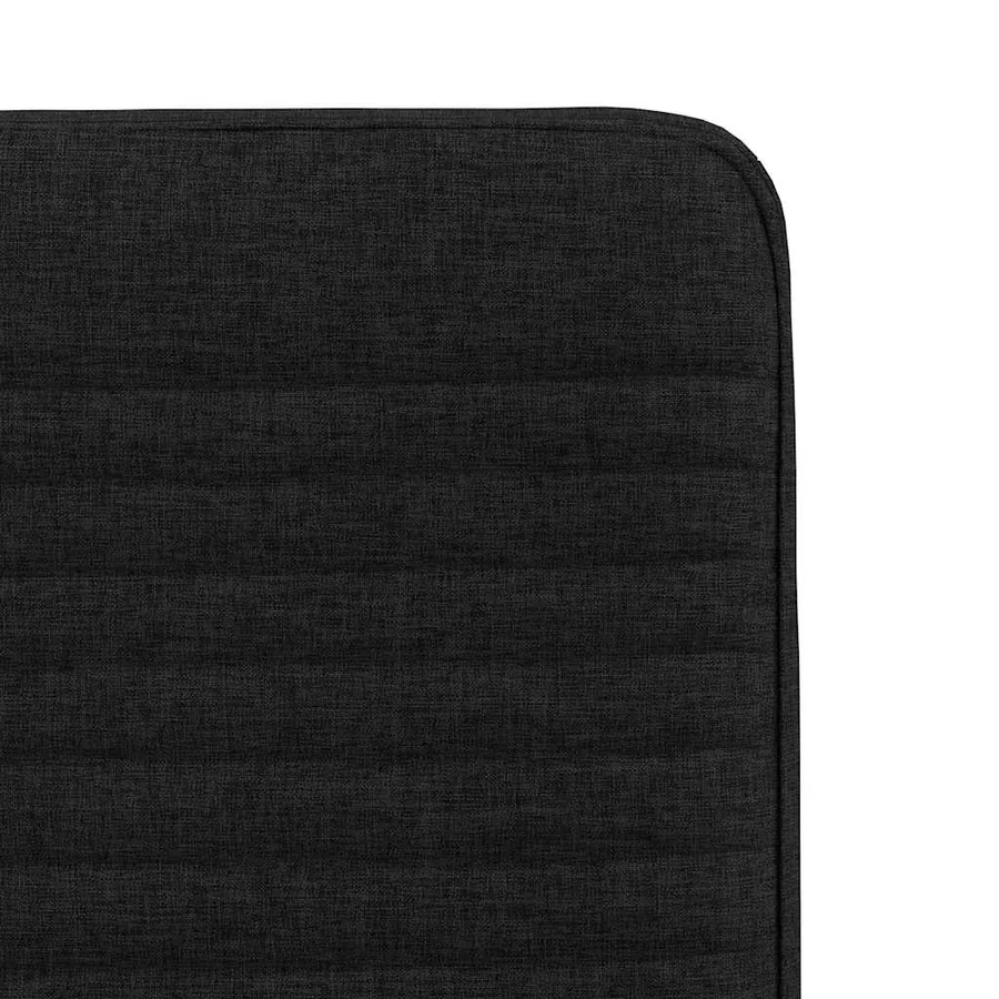 Chaises à manger lot de 4 noir tissu - 7