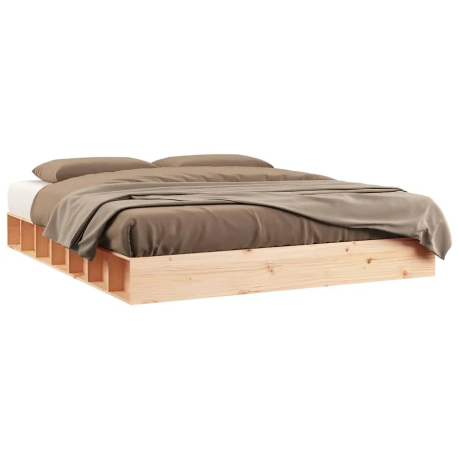 Cadre de lit sans matelas 180x200 cm bois massif - 2