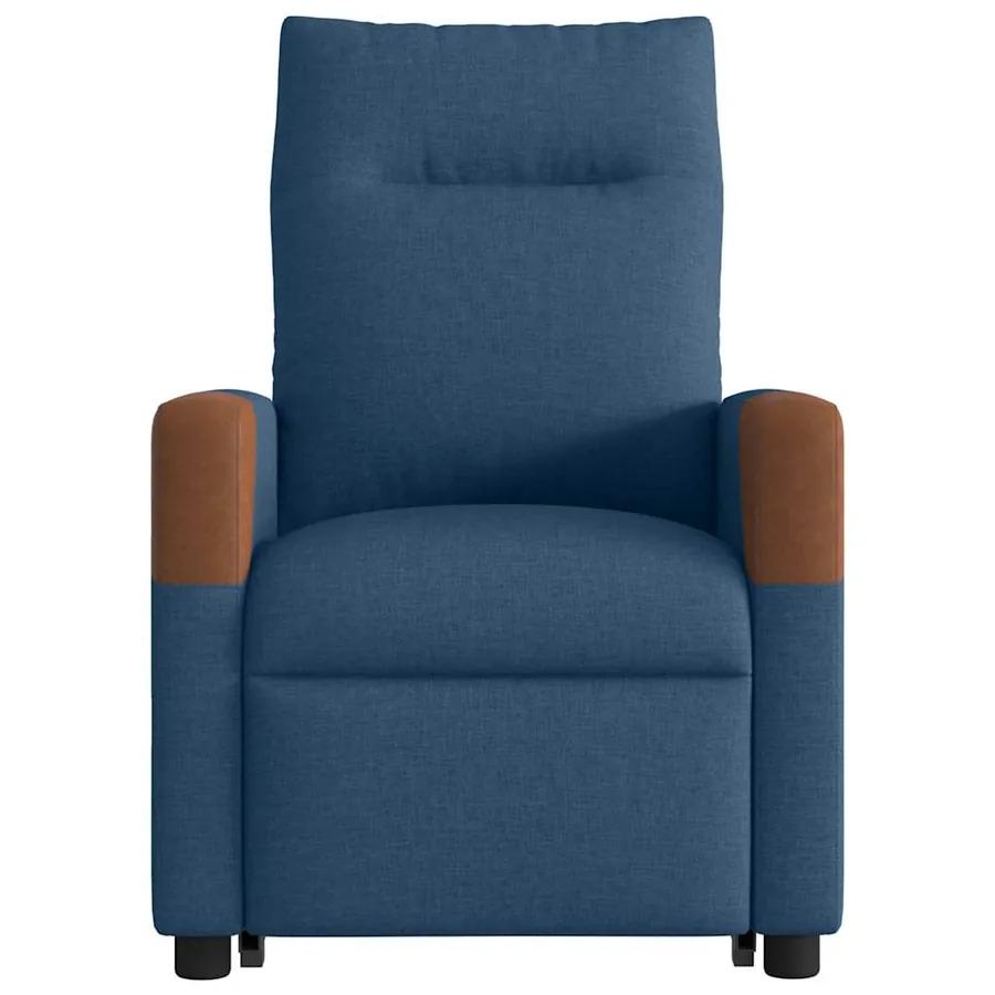 Fauteuil de massage inclinable Bleu Tissu - 5