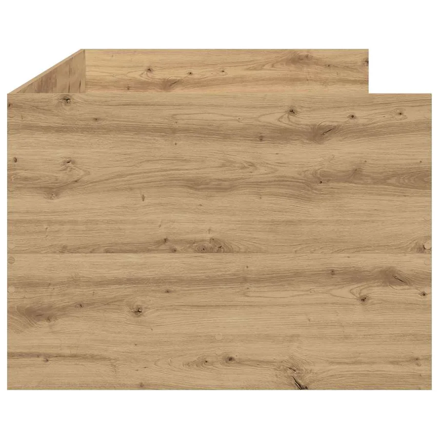 Lit d'appoint Chêne artisanal 90 x 200 cm Bois d'ingénierie - 5
