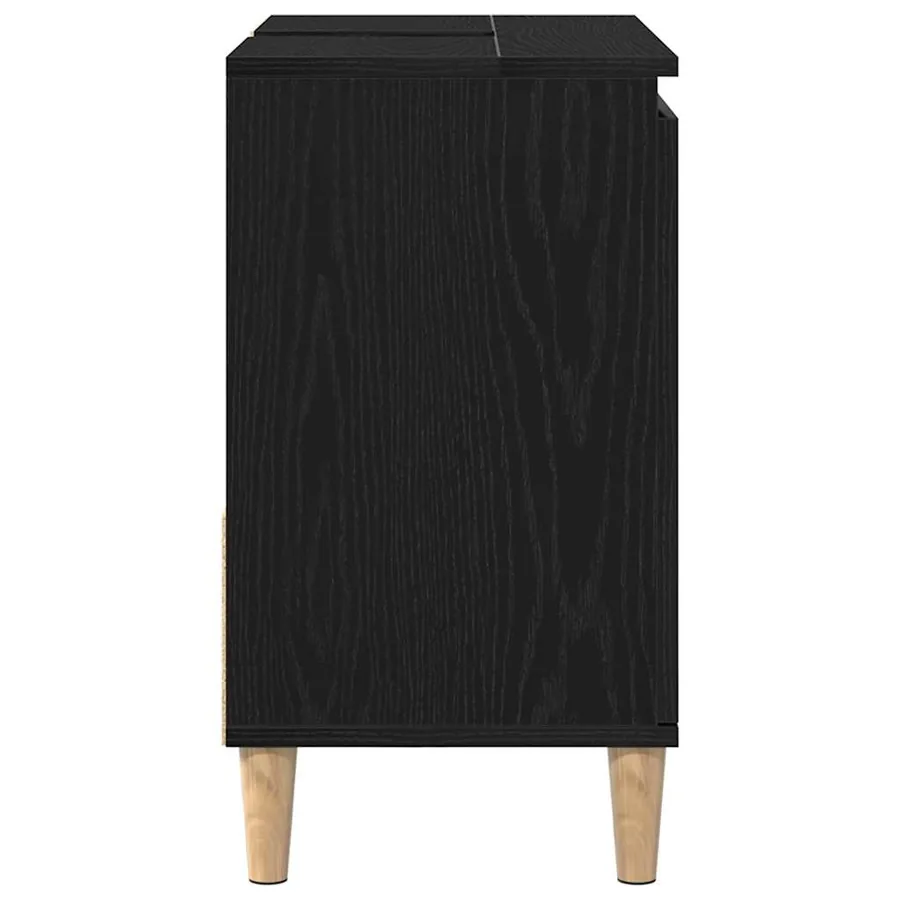 Cabinet de salle de bain avec tiroir Chêne noir 65 x 33 x 60 cm - 7
