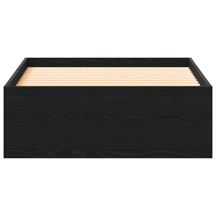 Cadre de lit Chêne noir 90 x 200 cm Bois d'ingénierie - 5