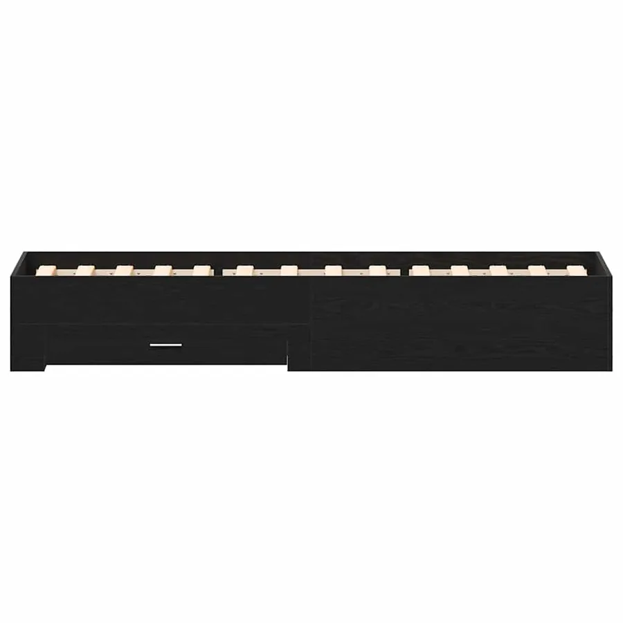 Cadre de lit Chêne noir 90 x 200 cm Bois d'ingénierie - 6