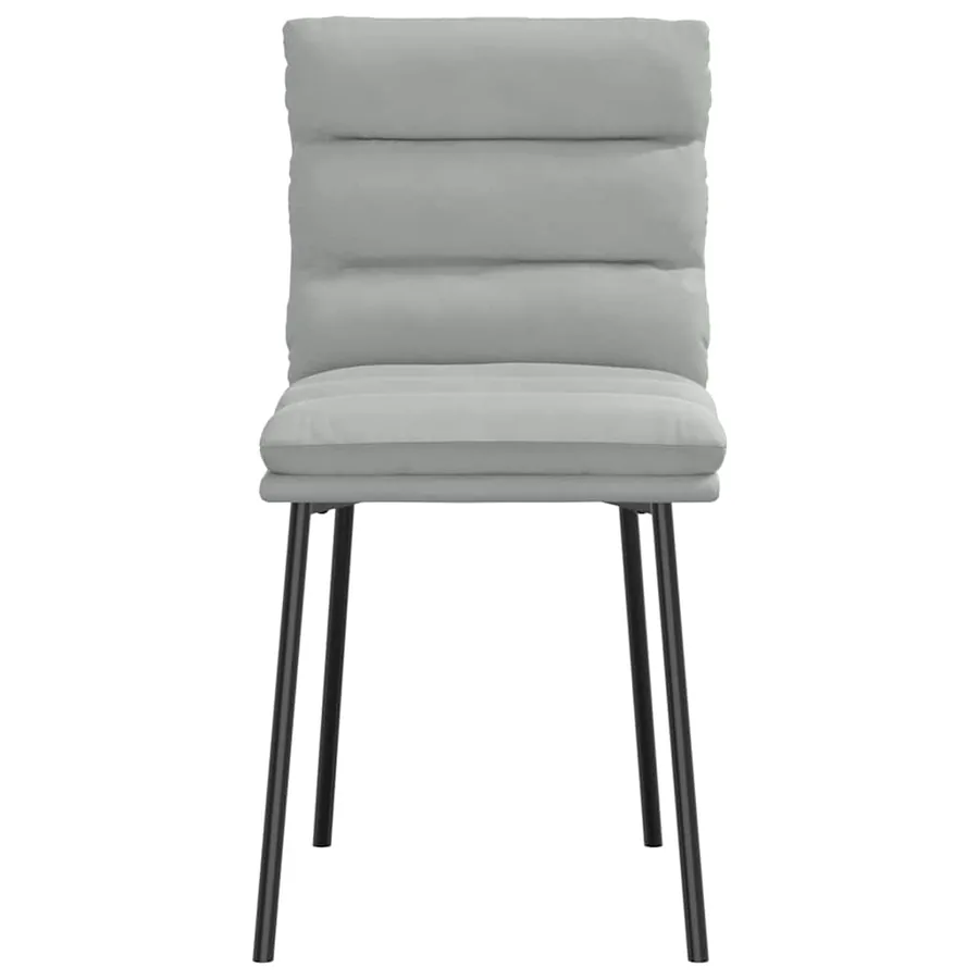 Chaises à manger lot de 6 gris clair velours - 4