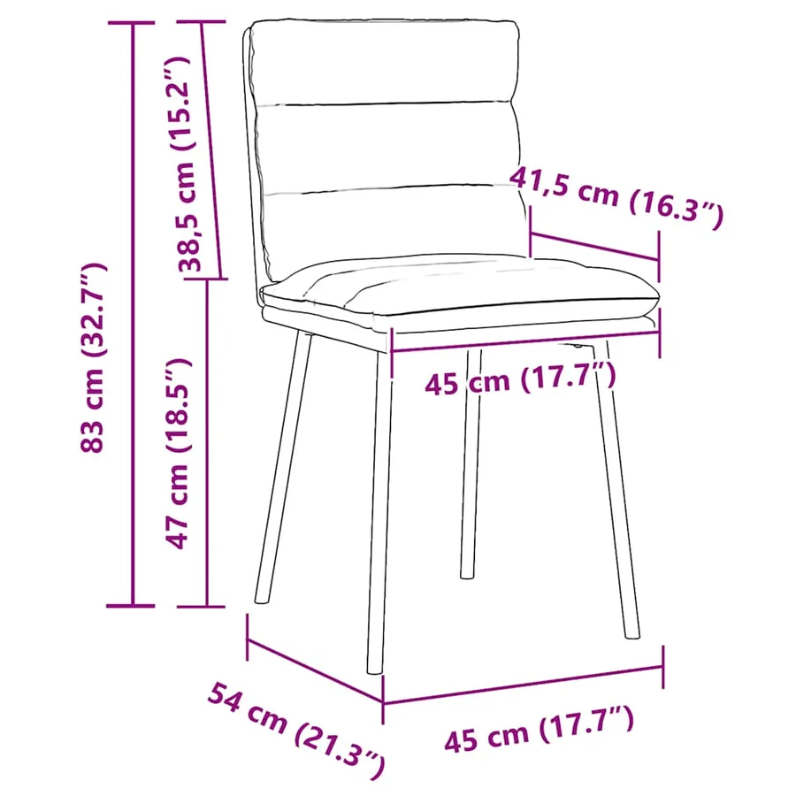 Chaises à manger lot de 6 gris clair velours - 9