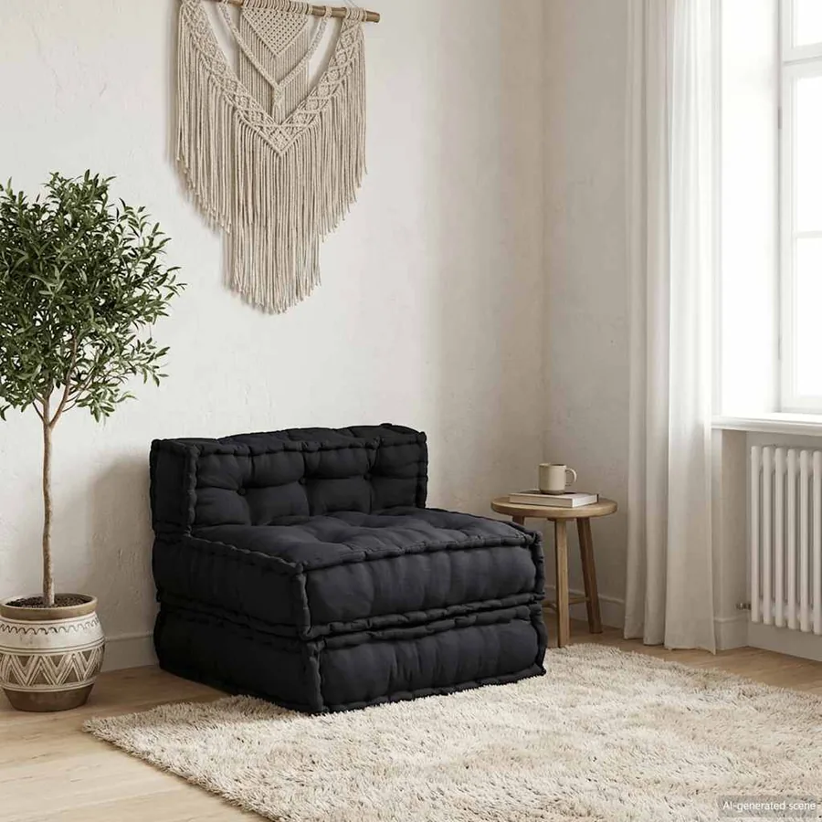 Canapé modulaire anthracite 70x70x54 tissu