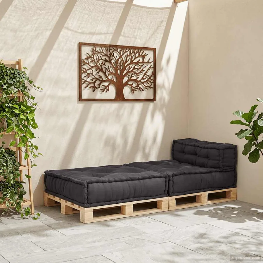 Canapé modulaire anthracite 70x70x54 tissu - 3