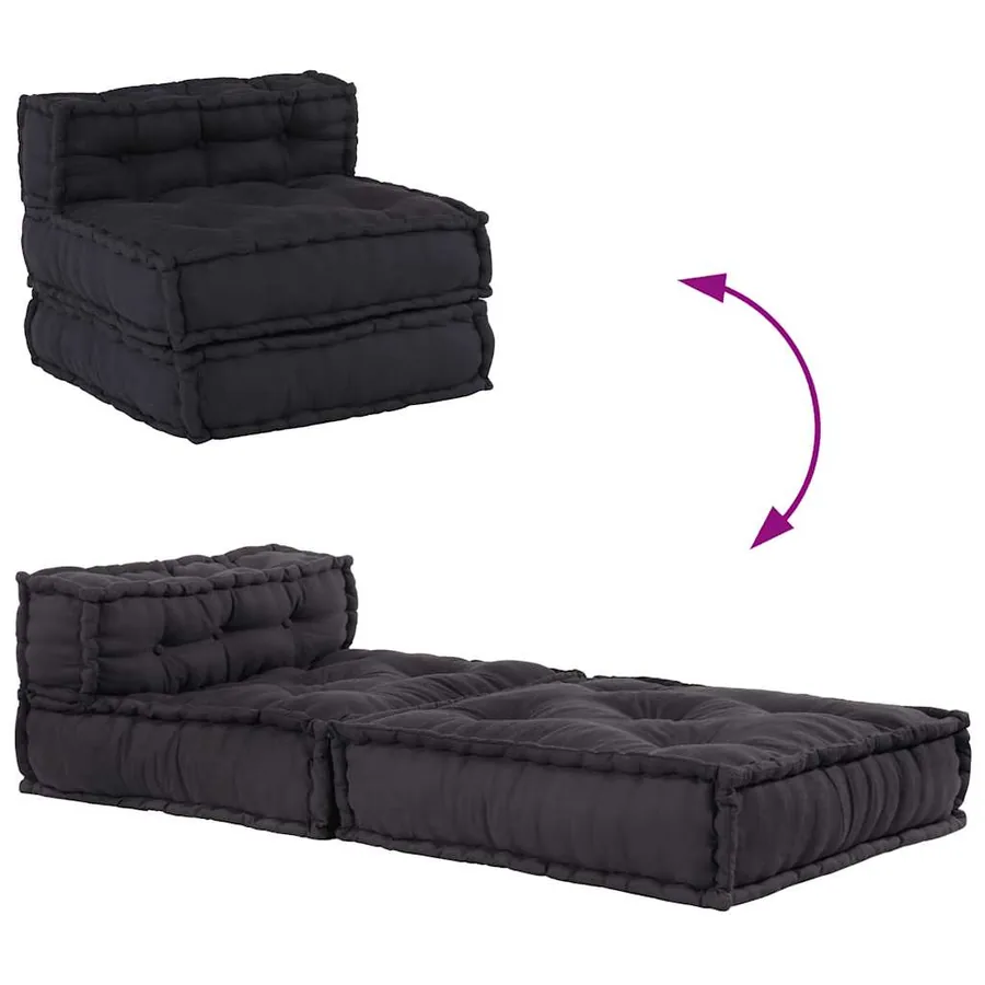 Canapé modulaire anthracite 70x70x54 tissu - 9