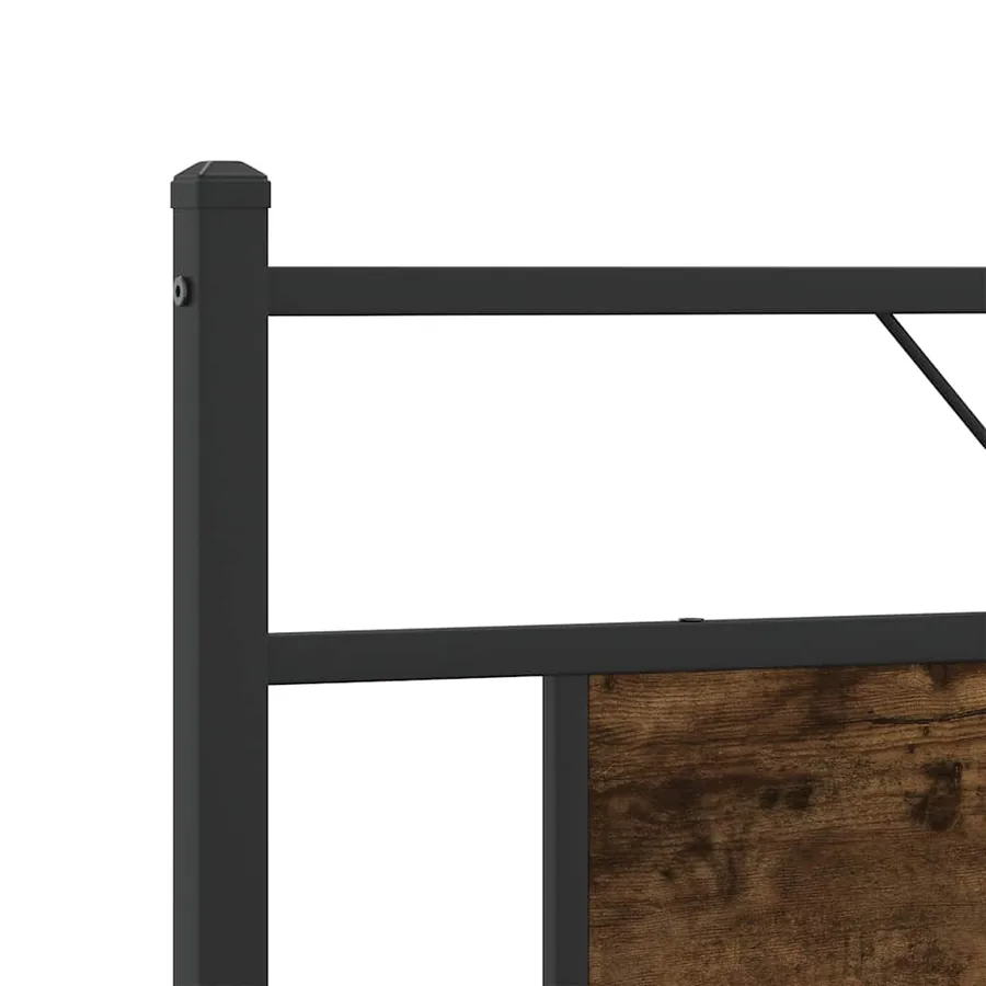 Cadre de lit sans matelas chêne fumé 183x203 cm bois ingénierie - 9