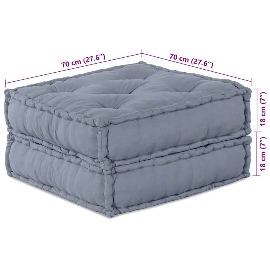 Unité de canapé modulaire Gris 70 x 70 x 36 cm Tissu - 10
